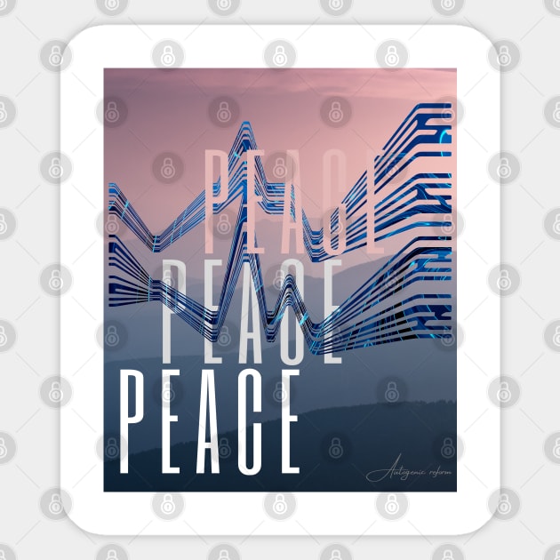 Peace, Unique, custom design, politics, well being, mental health Sticker by Autogenic Reform